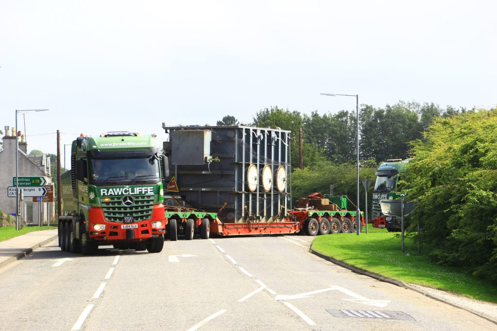 Heavy Haulage Transport in action - JB Rawcliffe & Sons Ltd