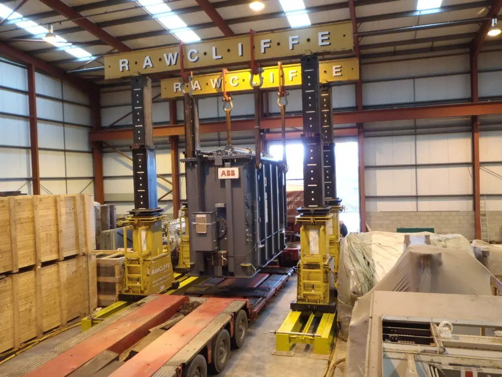 Heavy goods stored in warehouse